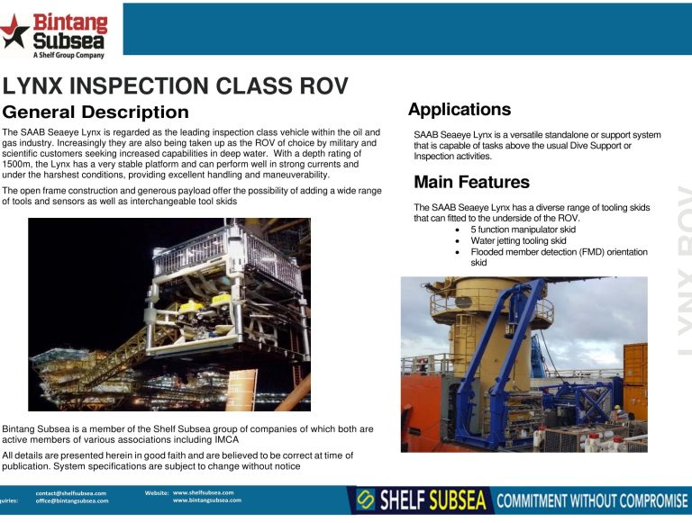 BSV7 LYNX Inspection Class ROV
