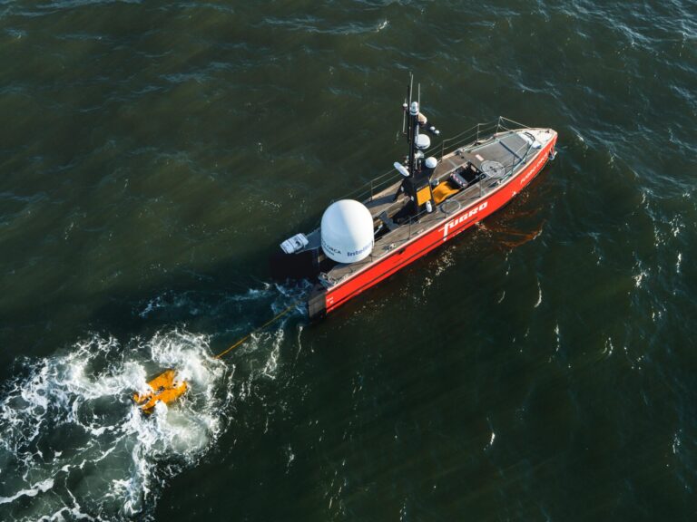 Fugro Orca / Blue Essence / Taqa project / North Sea / 3 March 2022Fugro Blue Essence USV and Blue Volta eROV in the North Sea